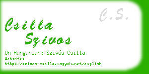 csilla szivos business card